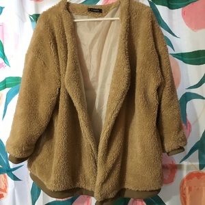Zaful Fuzzy beige jacket